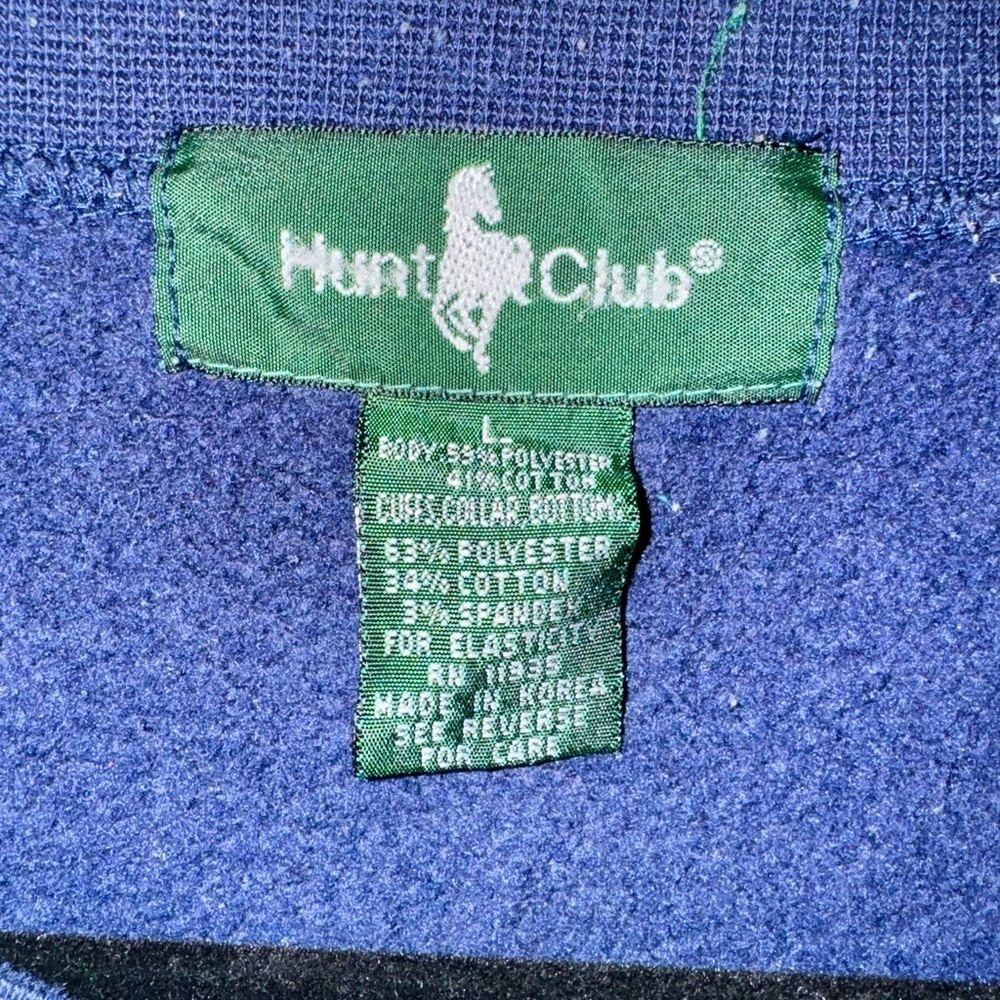 VTG 90’s Blue Multi Pattern Quilted Bomber Zip Up Sweater Jacket Grannycore - Picture 2 of 10